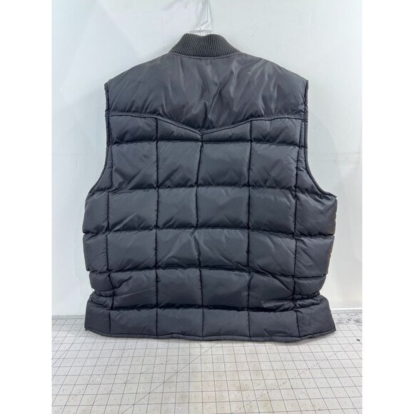 Rodeo Clothing Co. Men’s Black Quilted Puffer Vest 2XL Western Wear - Picture 5 of 9